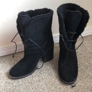 Black Ugg High Heel Boots